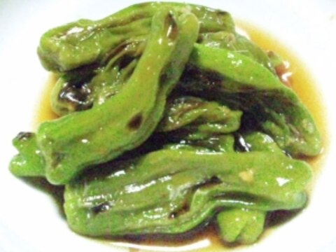 とても簡単、すぐ出来る♪しし唐の生姜ポン酢和え